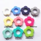 Chenkai 5 шт., бесплатная доставка, Детские Силиконовые Бусины с солнечным цветком, Жевательная бижутерия, прорезыватель, игрушка, ожерелья, соски, держатель для цепи, аксессуары