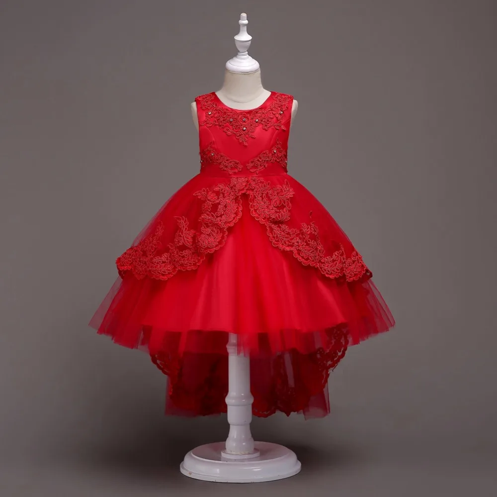 Girls Embroidered Lace Princess Dress 2018 Summer Party Wedding Bridesma Children kids Clothing 3-15 T | Детская одежда и обувь