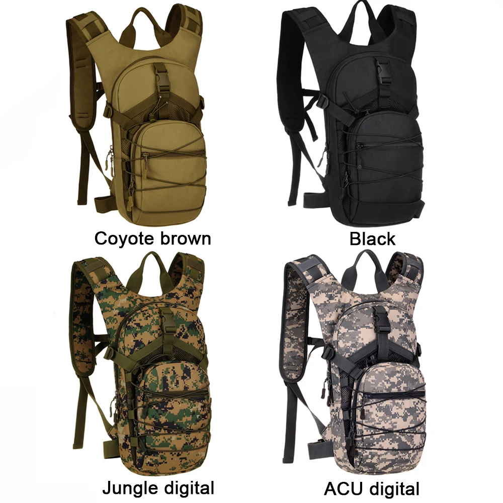 

TENNEIGHT 15L Bicycle cycling backpack Molle men Nylon Rucksack Army Sport Bags Outdoor 2.5L water bag backpack fishing