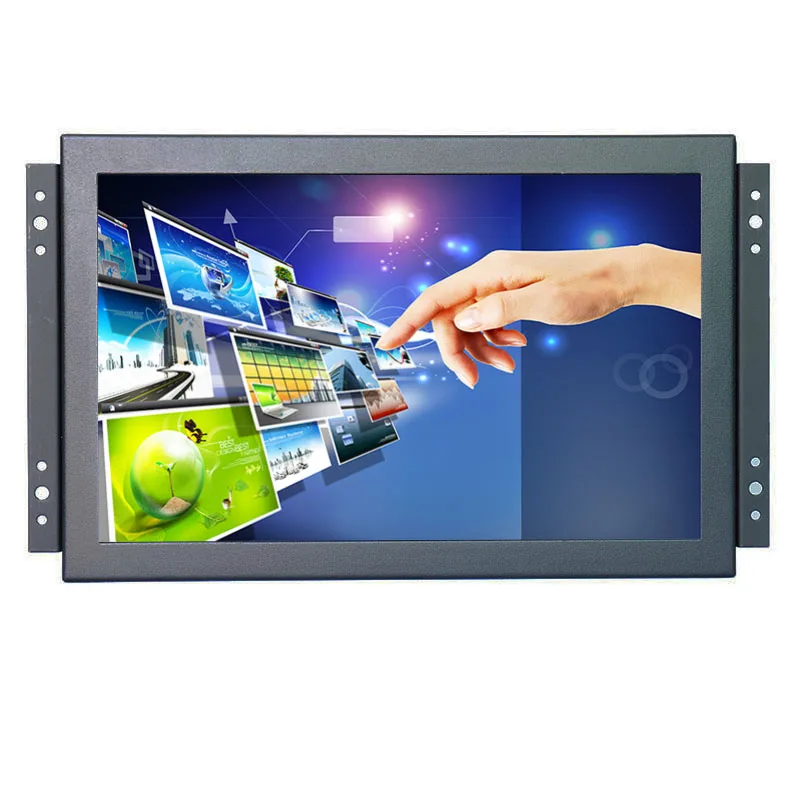 Горячая Распродажа 10,1 дюймов автомобильный монитор 1280*800 10 дюймов hdmi lcd резистивный сенсорный монитор с VGA/HDMI/USB/AV/BNC динамиками
