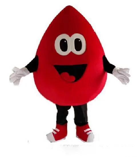 

Hot sale red blood drop mascot costume cartoon character fancy dress EMS free shipping