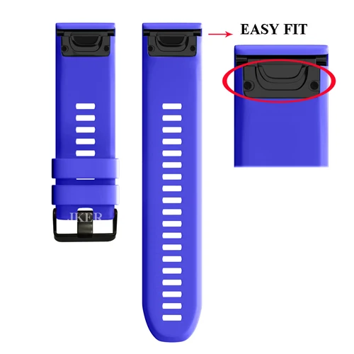 Lake Blue 22 26 мм Quick Release EasyFit силиконовый ремешок для часов Ремешок для Garmin Fenix 5X5 5 Plus 3 3HR S60 D2 Mk1 Tactix Bravo ремешок для часов - Цвет: Lake Blue