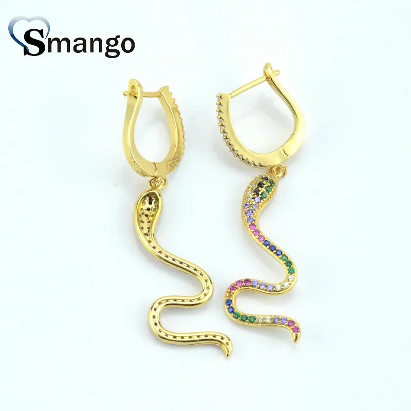 3 пары серия радуги женские модные серьги в форме змеи. 4 цвета можно смешивать