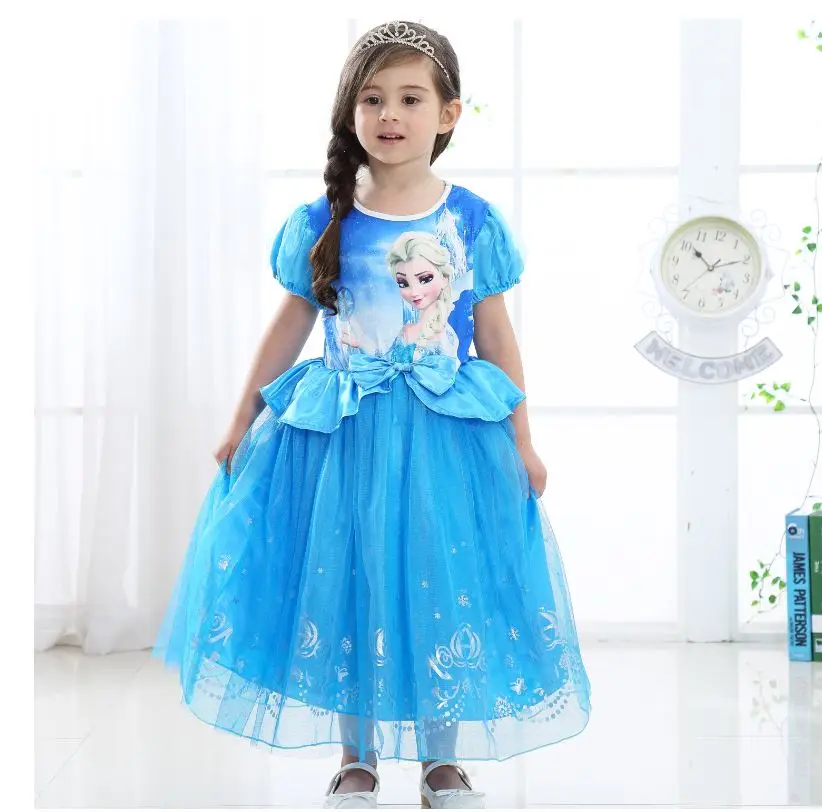 Girls Pretty Dress The Frozen Elsa Princess Dresses Christmas Evening Girl Party Custome dress 4-9Y | Детская одежда и обувь