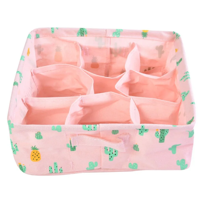 28x28x12cm pink Urijk ящики для хранения галстуков носки шорты бюстгальтер нижнее белье разделитель ящик с крышкой Шкаф Органайзер Ropa Interior Organizador - Цвет: 28x28x12cm pink