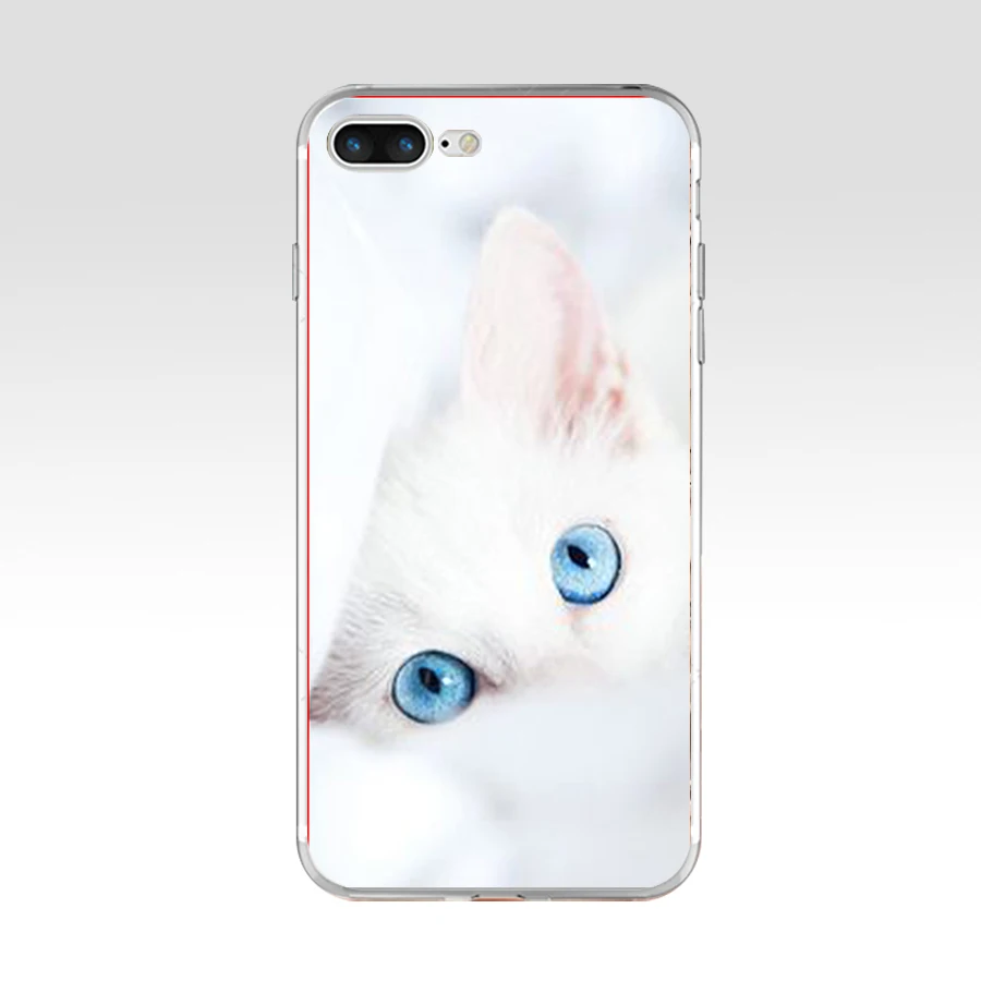 Чехол-накладка для Apple iPhone 6 6s 7 8 plus силикон ТПУ с изображением кошки котенка