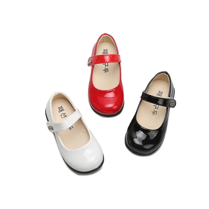 

2019 spring new children's shoes new flats girls single shoes bright leather solid color magic children dance performance shoes