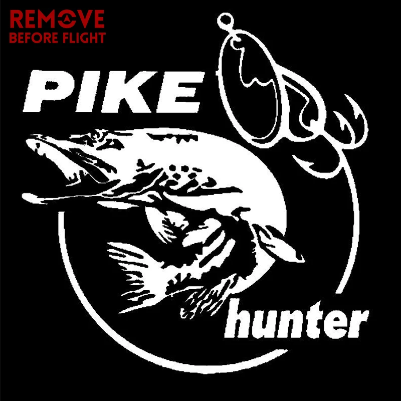 Виниловая наклейка на автомобиль Pike Hunter рыба животное 13 3 х14 см модное украшение