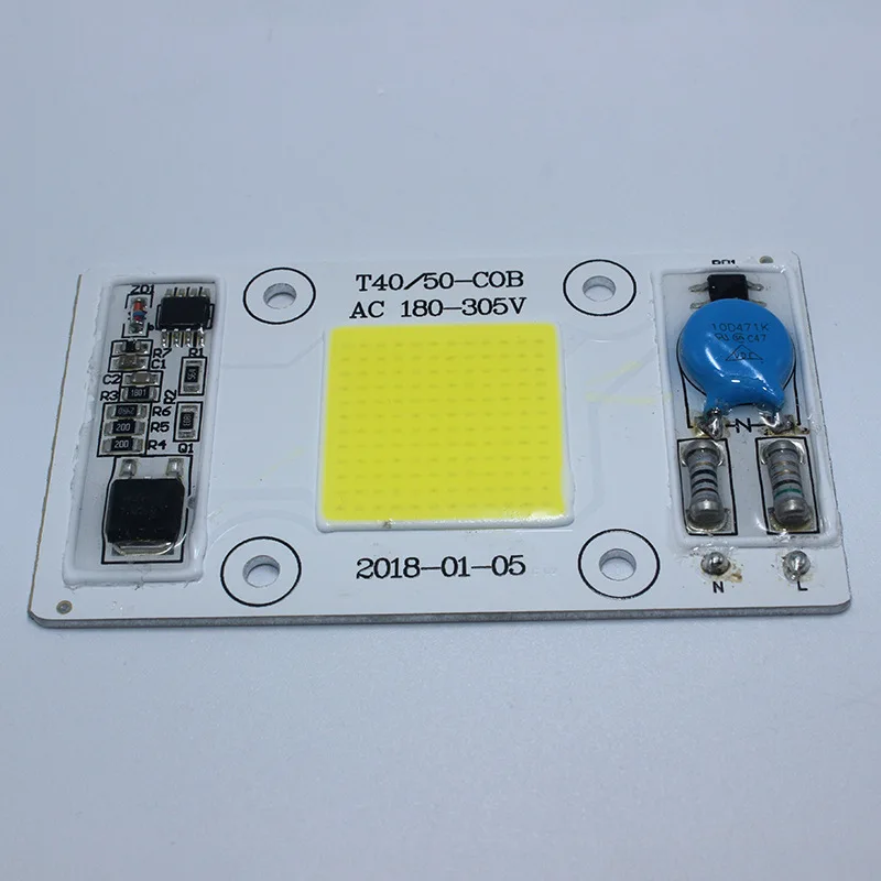 Светодиодный светящийся чип 50 Вт пять спектров переменного тока 180 300 В для