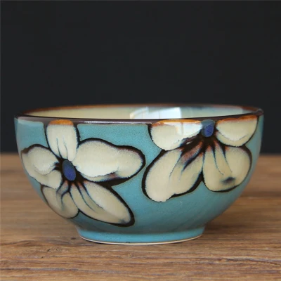 5-inch bowl EECAMAIL фарфоровая чаша в американском стиле креативная личность Бытовая чаша для риса японский стиль ручная роспись печи изменение глазури - Цвет: 5-inch bowl