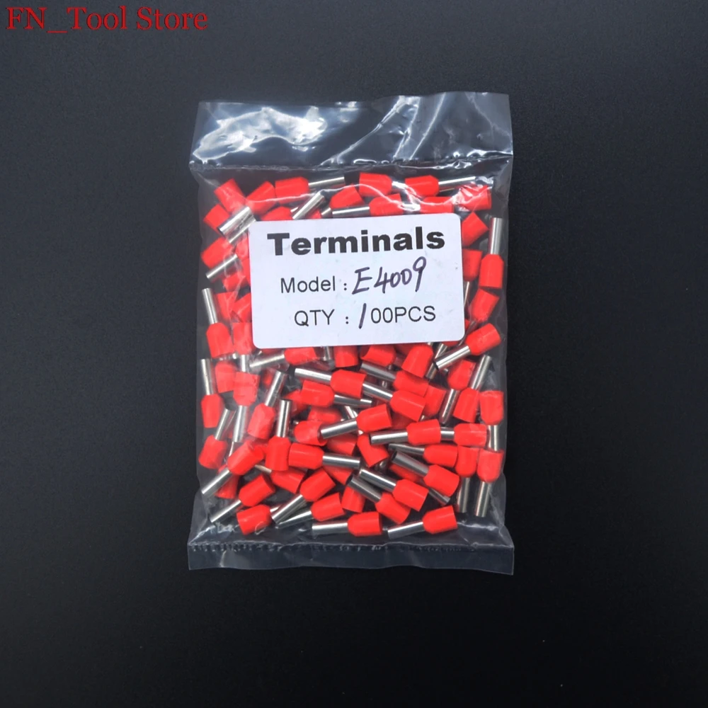 E4009 100pcsTube изоляционные клеммы 4mm2 кабель провода разъем изолированный изоляции обжимной разъем терминала - Цвет: Red