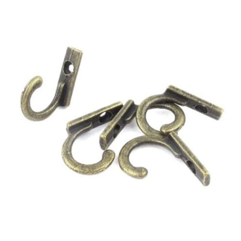 10 шт. настенные Металлические Античные Крючки вешалка для ключей одежды пальто