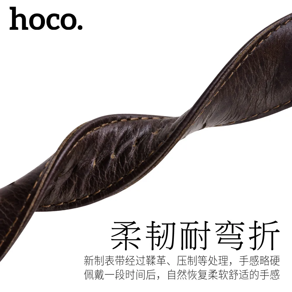 Ремешок для часов HOCO из натуральной кожи быстросъемный браслет смарт Huawei GT Samsung