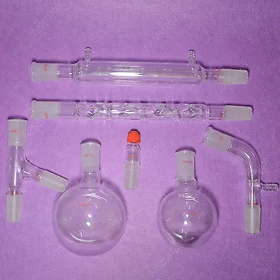 Аппарат для вакуумной дистилляции 500 мл с дистилляционной головкой Vigreux