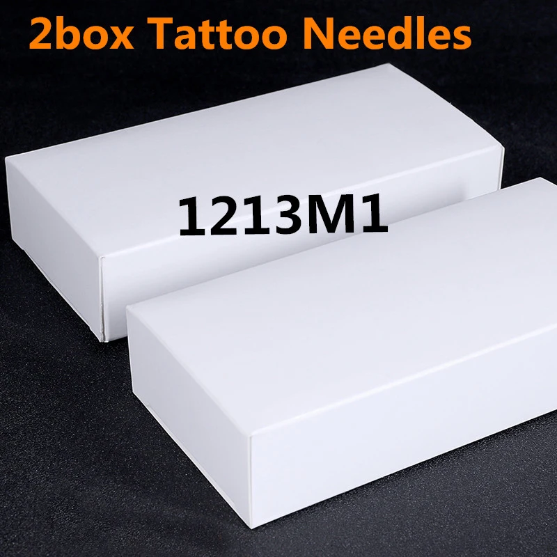 

maquiagem 100Pcs 13M1 Assorted Flat Shaders Disposable Tattoo Needle 2016 Needle Permanent Makeup agujas tatuaje tatuagem