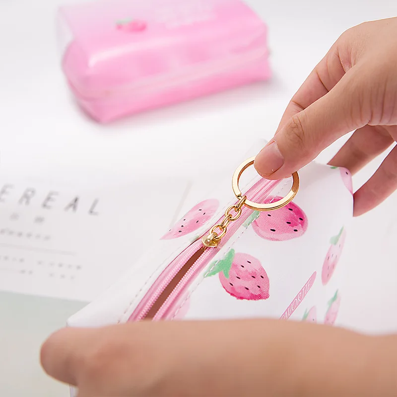 Женская косметичка для путешествий BILLTERA розовая из искусственной кожи с милым