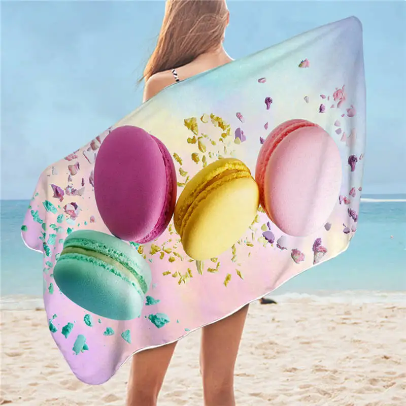 Macaron Постельное белье Outlet Macaron полотенце для ванной комнаты для девочек шоколадное пляжное полотенце сладкий десерт микрофибра одеяло красные губы красочные toalla - Цвет: Macaron