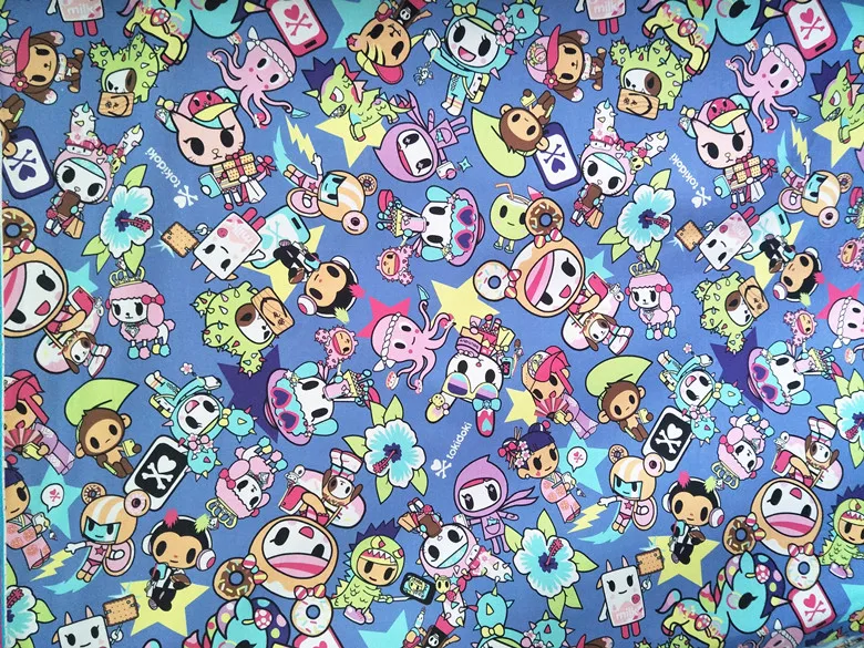 100*145 см мультфильм животных хлопчатобумажная ткань для шитья Diy ручной работы