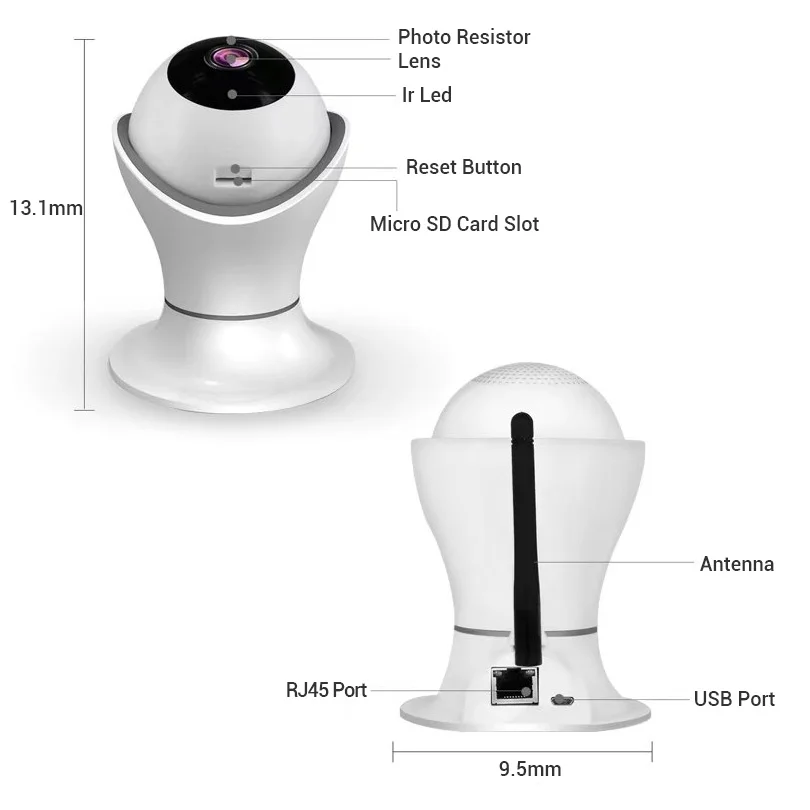 Wetrans камера беспроводной связи wifi видеоняни и радионяни 1080 P Full HD наградной Кубок