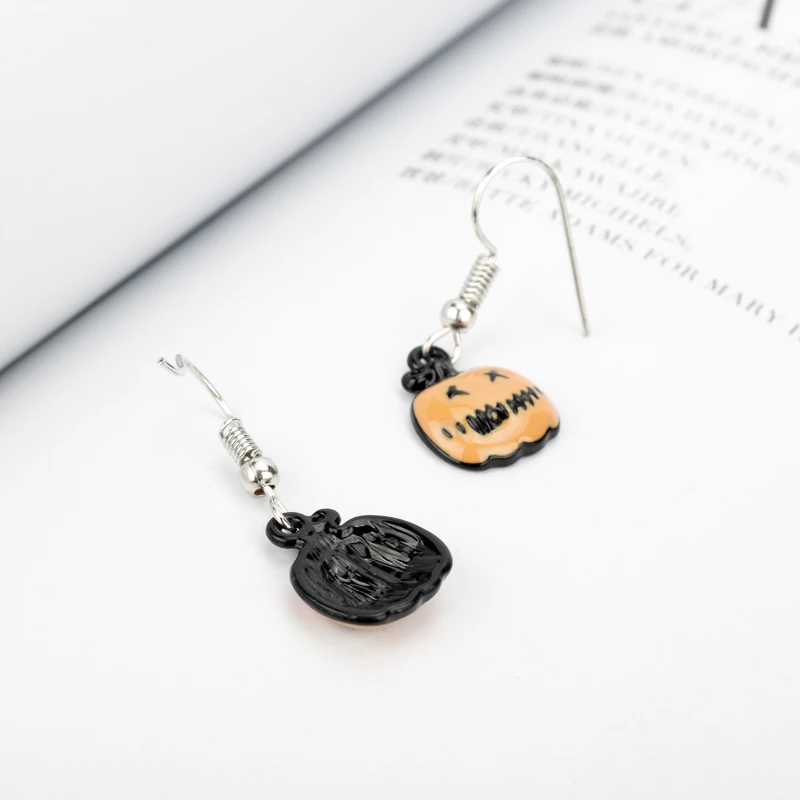 dongsheng Cute Cartoon Happy Pumpkin Drop Earrings Unique Halloween Hat Lips Ghost Funny Party Girl Jewelry Gfit -15 | Украшения и