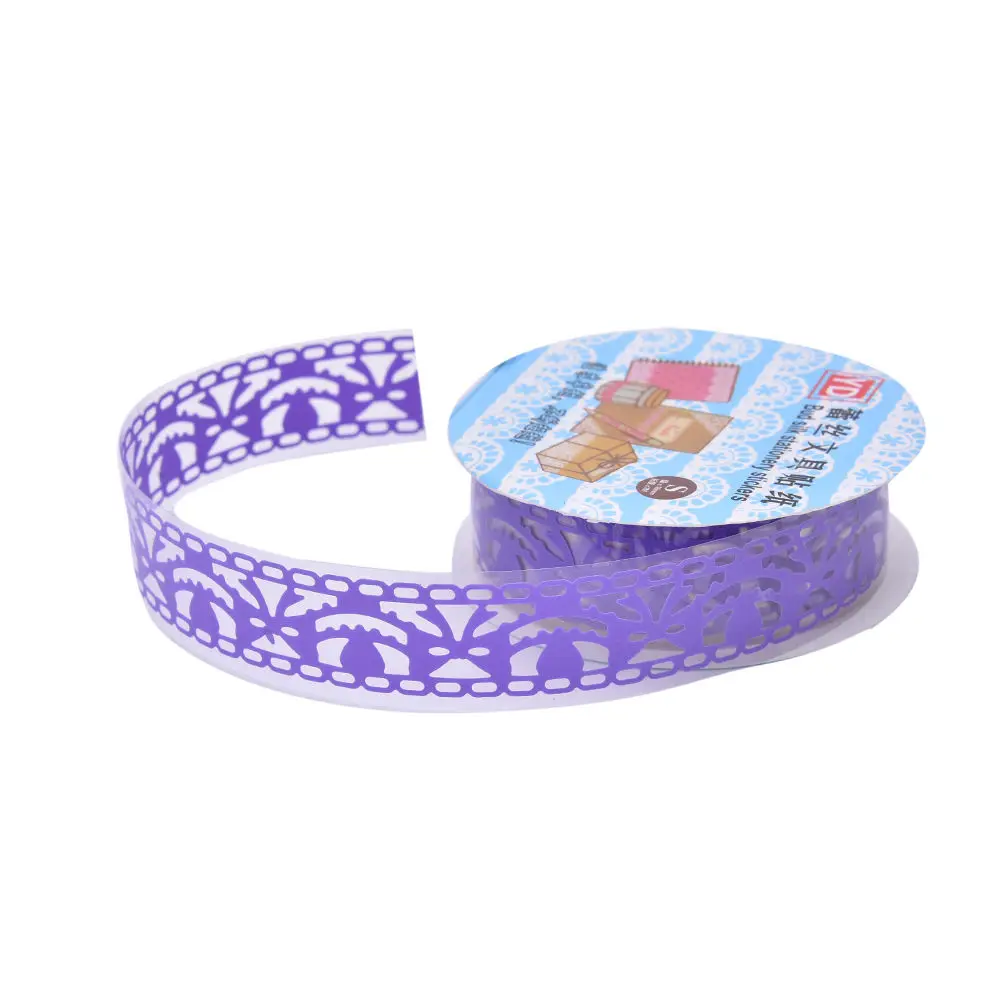 

1 Roll Hot Decoration Roll Decorative Sticky Paper Masking Tape Self Adhesive Tape Lace Candy ColorsTape