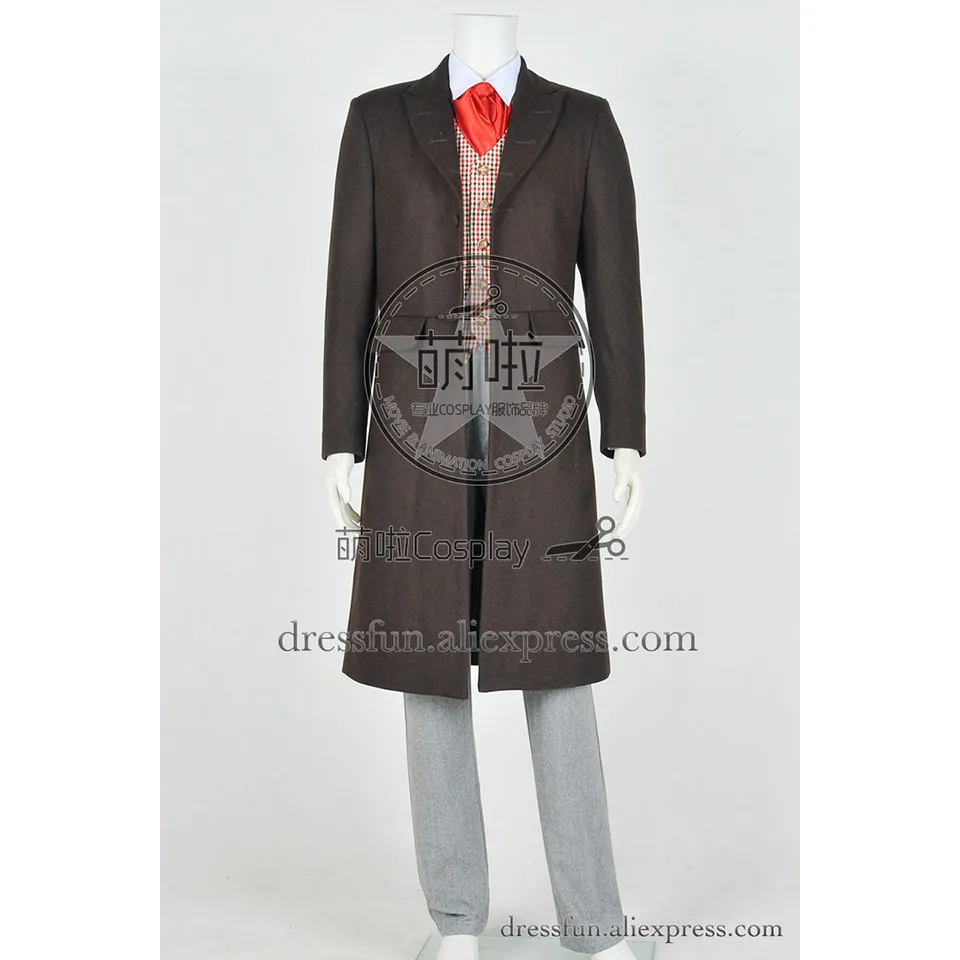 Костюм пекаря Who Is The Doctor Cosplay 4 Tom комплект одежды с шарфом плащ-Тренч мужской жилет