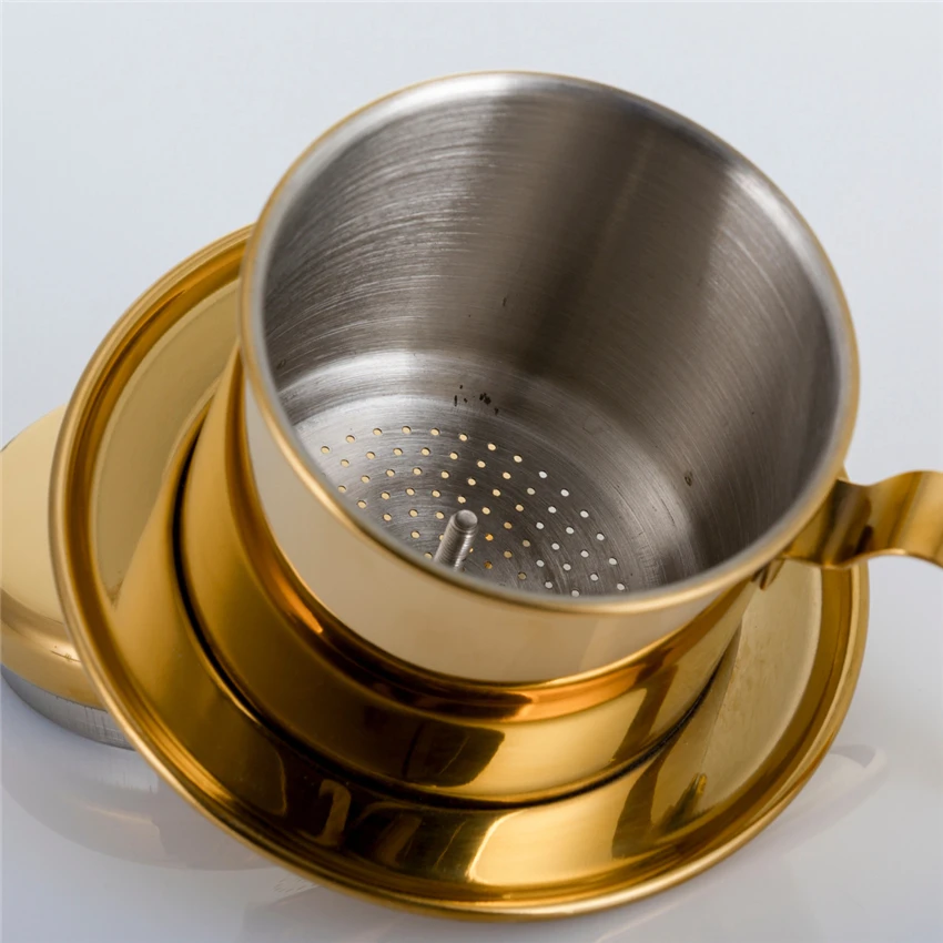 

Stainless Steel Vietnam Coffee Dripper Filter Coffee Maker High Quality Drip Filter Pot Filters Tool Accessories For 1 People