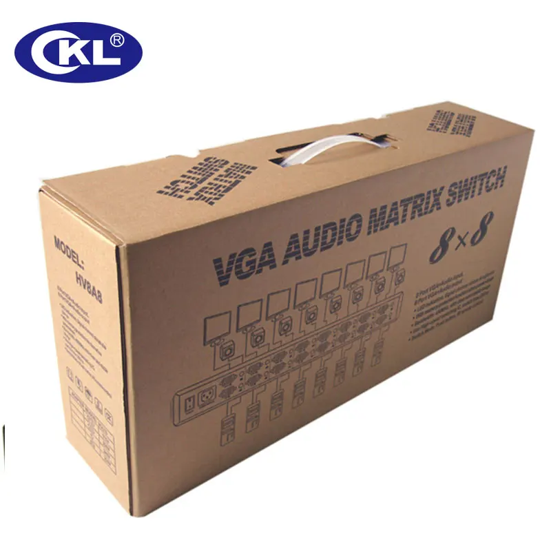 CKL-8A8 8x8 8 портов в матрица VGA переключатель с аудио и ИК-пультом дистанционного
