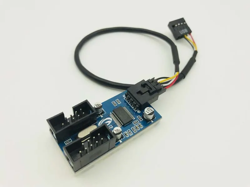 USB 2 0 Мужской 1 до 9Pin коннектор женщин удлинитель карты USB2.0 к HUB Adpater 9 контактный