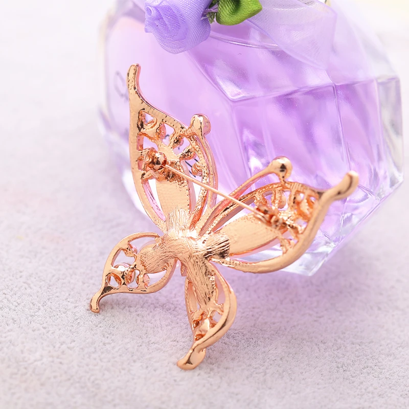 Модные броши OneckOha в виде бабочки с опалом стразы украшения из розового золота