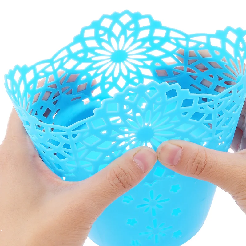 Креативный полый Цветочный карандаш держатель пластиковый футляр для макияжных