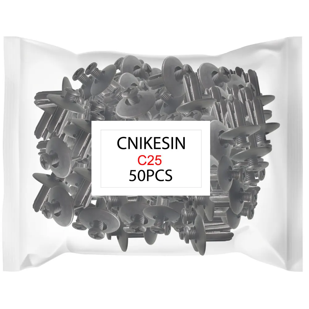 CNIKESIN 50 шт. C25 8 мм отверстие Универсальный фиксатор нажимного типа нейлоновая