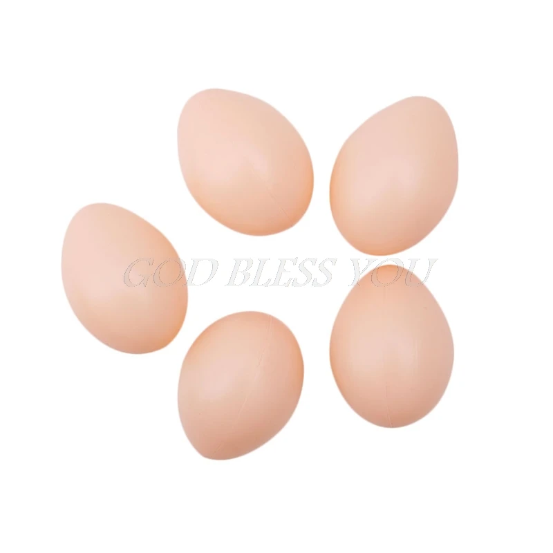 5PCS Plastic Fake Chicken Egg Simulation Poultry Layer Coop Hatching Drop Shipping | Дом и сад