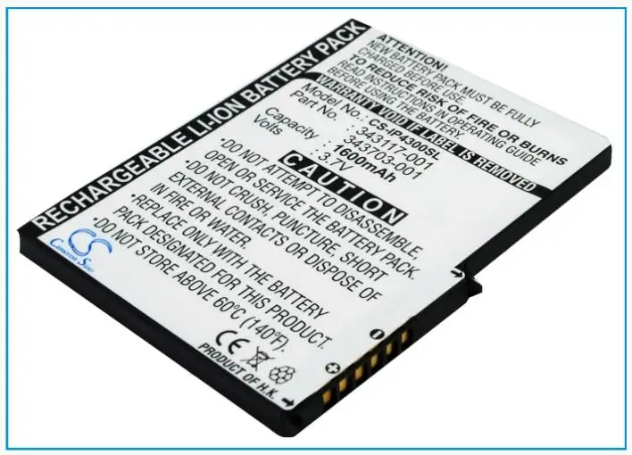 Аккумулятор для ПК Cameron Sino 1560 мАч HP iPAQ 4300 4315 4350 4355 343117-001 PE2080B PE2081BS PDA карманный |