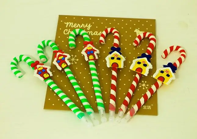 Конфетная ручка для рождественской вечеринки куклы из полимерной глины