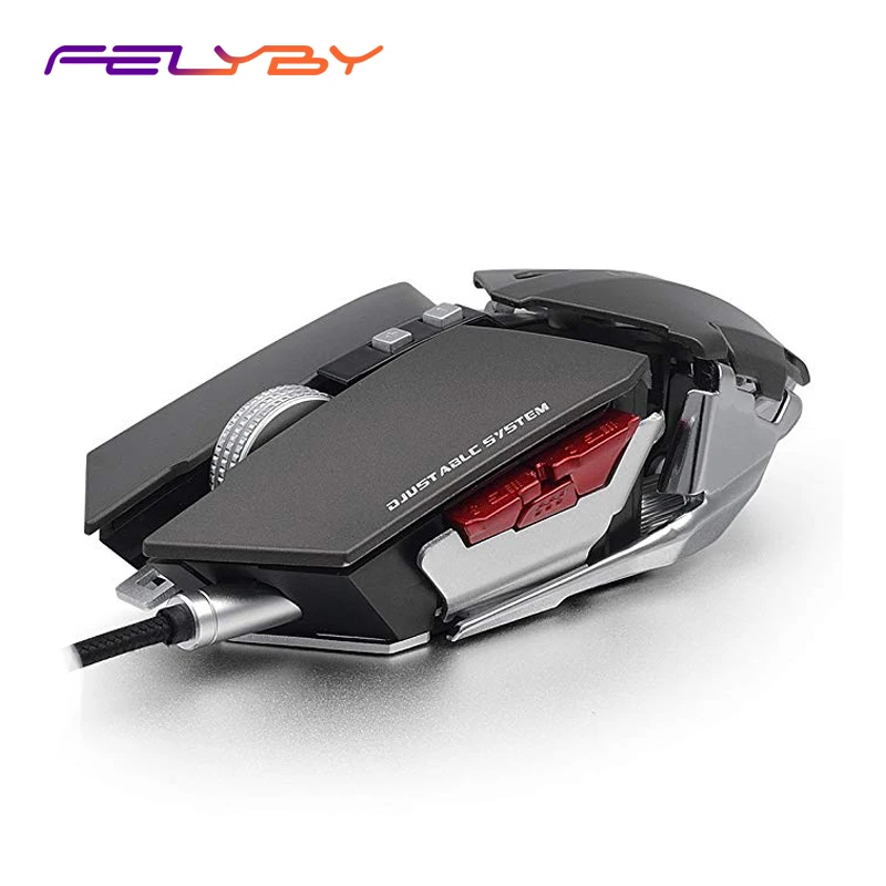 Проводная игровая мышь FELYBY USB металлическая пользовательская программирующая