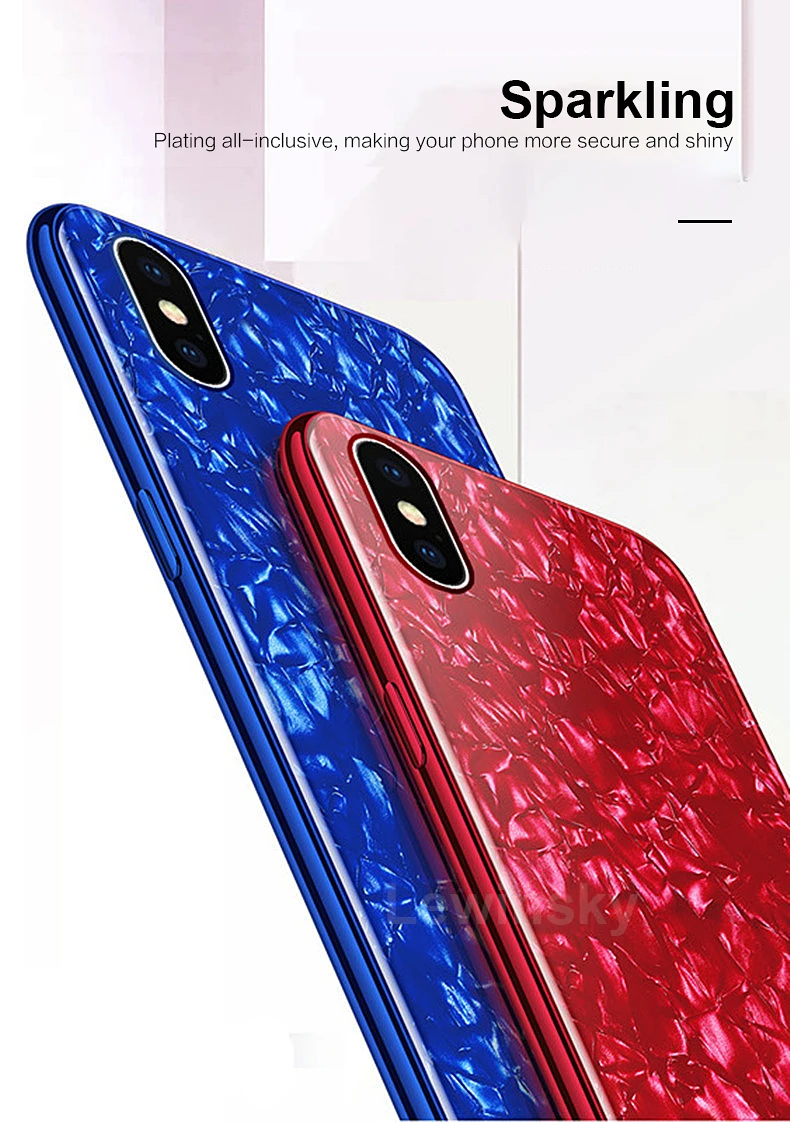 Чехлы с закаленным стеклом для iphone 6s 6 7 8 plus чехол Роскошный Блестящий корпус мягкая рамка твердая задняя крышка для iphone X 10 6 6s Coque чехол