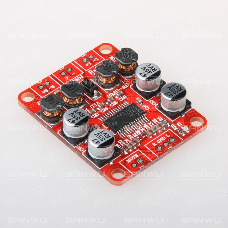 

DC12V 2A 15W+15W TPA3110 Two-channel stereo digital amplifier board