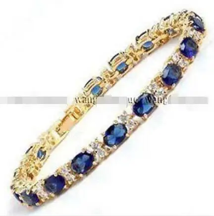 Бесплатная Доставка&gt&gt новый горячий Очаровательная Синий Сапфир Ссылка