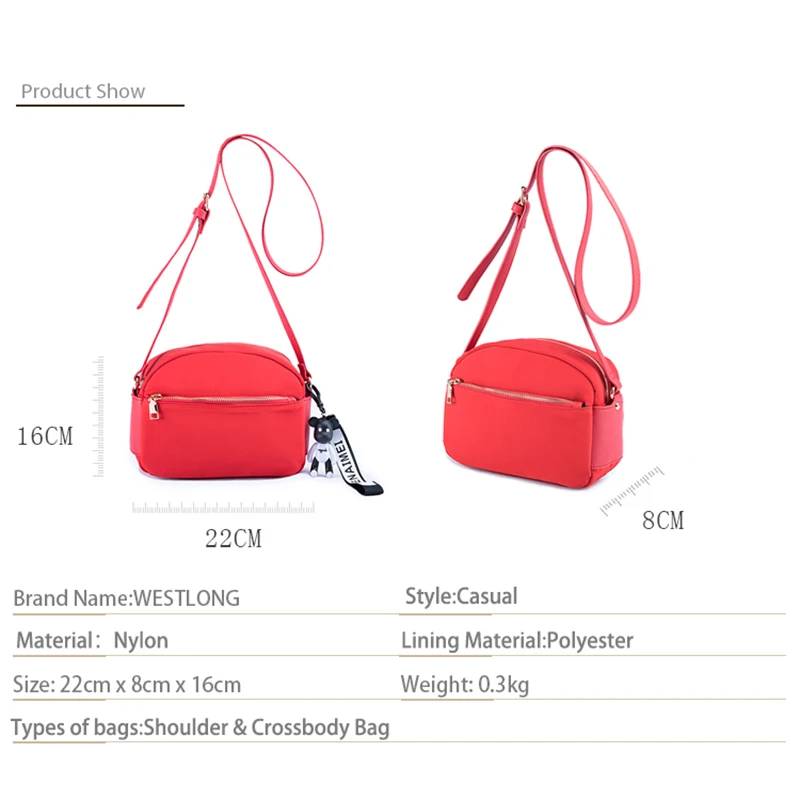 Women Fashion Shoulder Bag Casual Crossbody Small Messenger Bags Female Candy Colors Handbag Flap Lady Nylon Phone 3L11 | Багаж и сумки