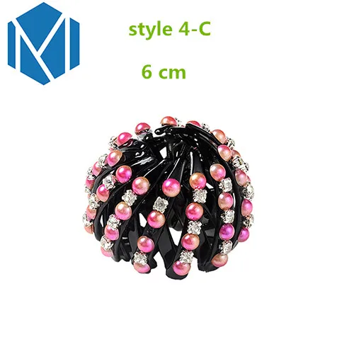 style 4-C M MISM жемчужные стразы, цветные бутоны для волос, заколки для волос, заколки для волос, аксессуары и клипсы для волос для женщин и девушек, ободок - Цвет: style 4-C