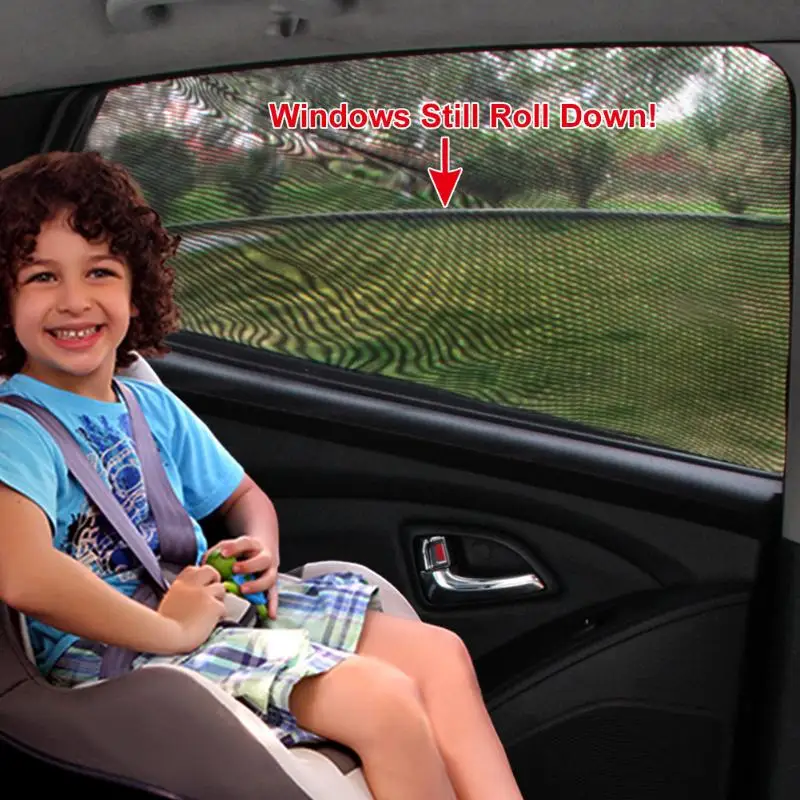 2 шт. Регулируемый автомобильный козырек от солнца на боковое окно Сетчатое