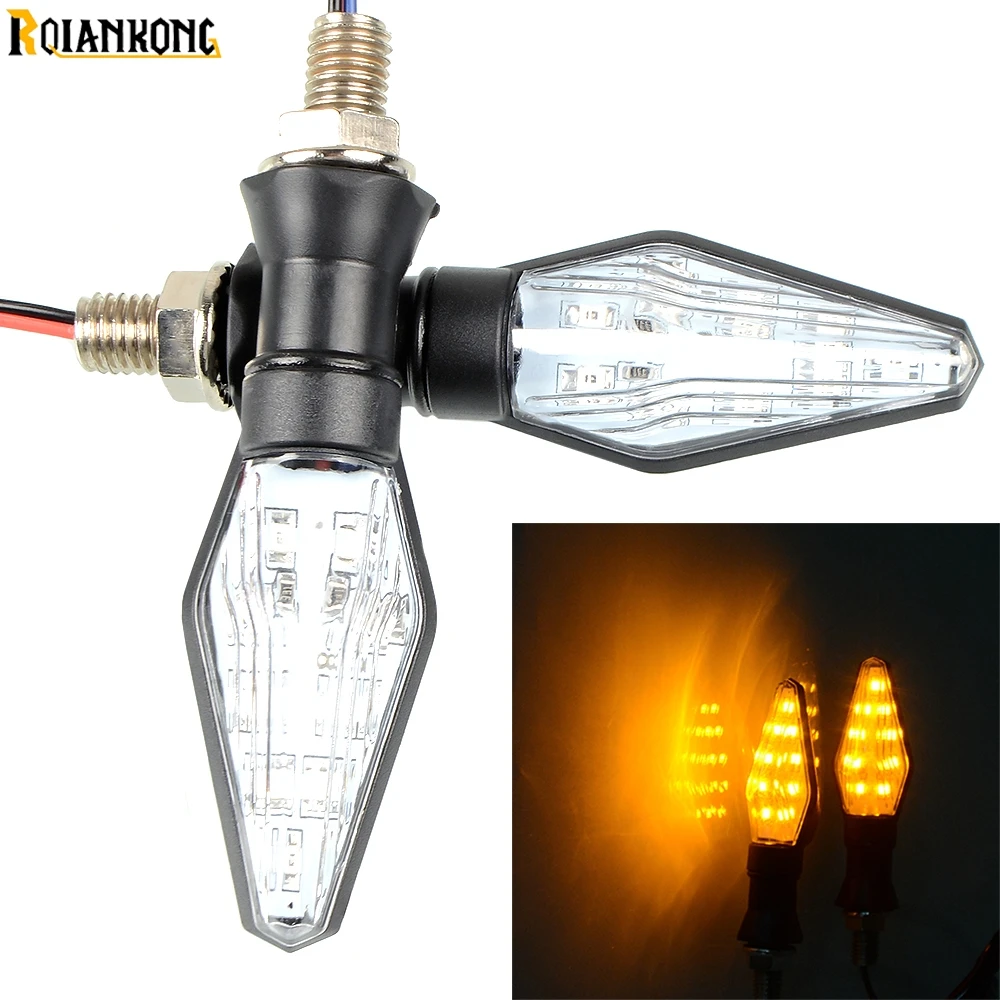 Мотоциклетные сигнальные огни мигающие 12 светодиодных огней янтарные лампы для