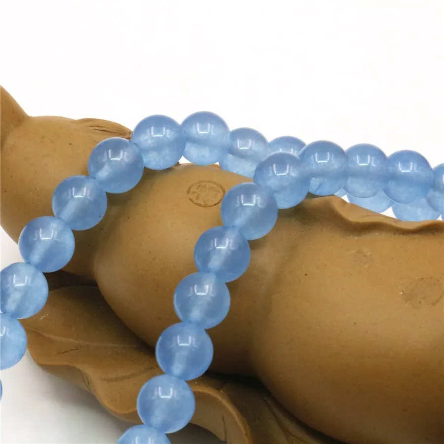 Модные бусины ювелирные изделия многоразмерные небесно-голубые полудрагоценные