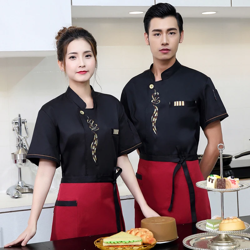2017 новая одежда шеф повара с короткими рукавами летние мужские и женские