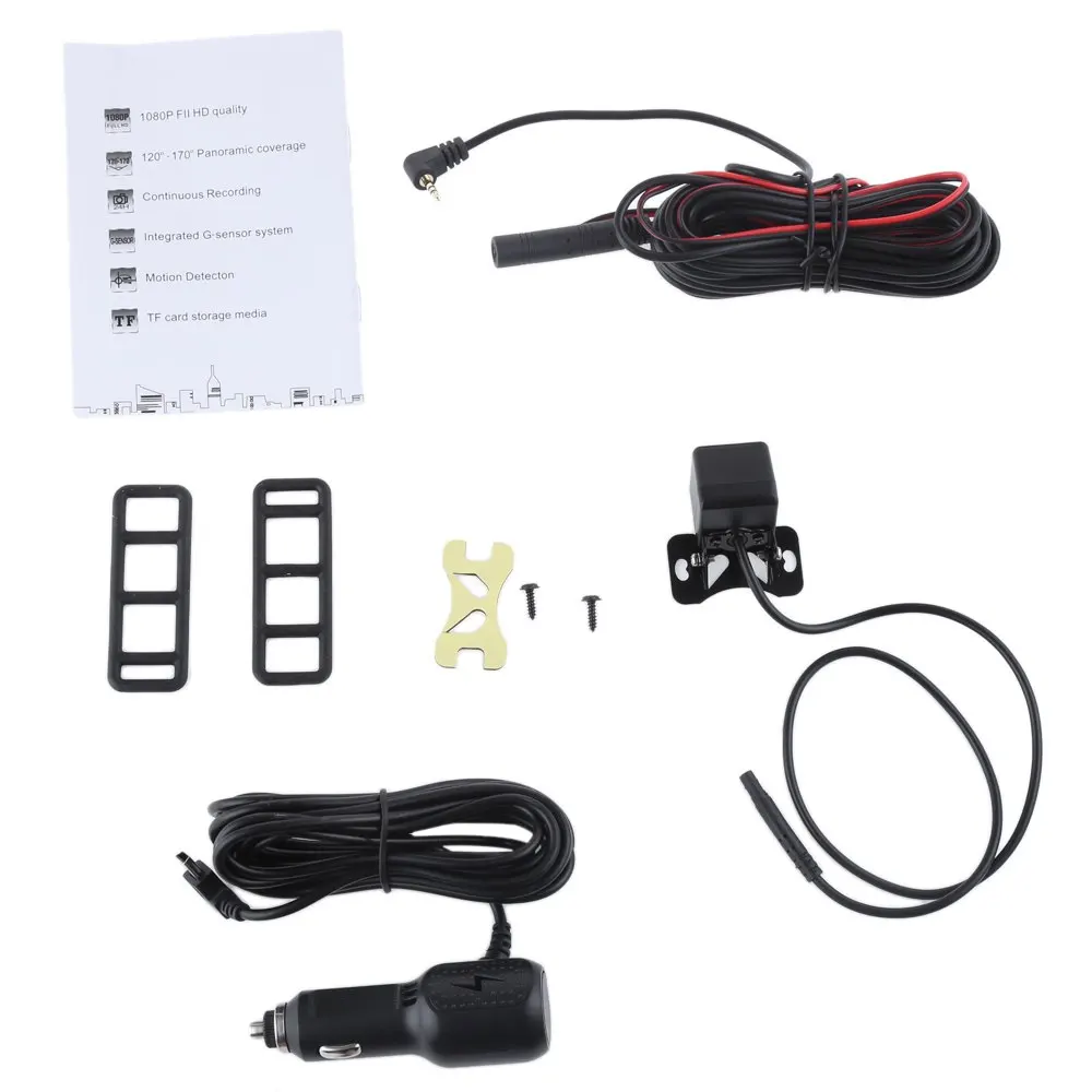 Видеорегистраторы для автомобилей + заднего вида Камера 4.3 дюймов 1080 P Full HD