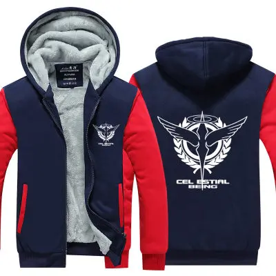 Новые зимние куртки световой пальто с узорами Gundam Толстовка игры с капюшоном толстые молнии Для мужчин кардиган кофты CM399 - Цвет: 10