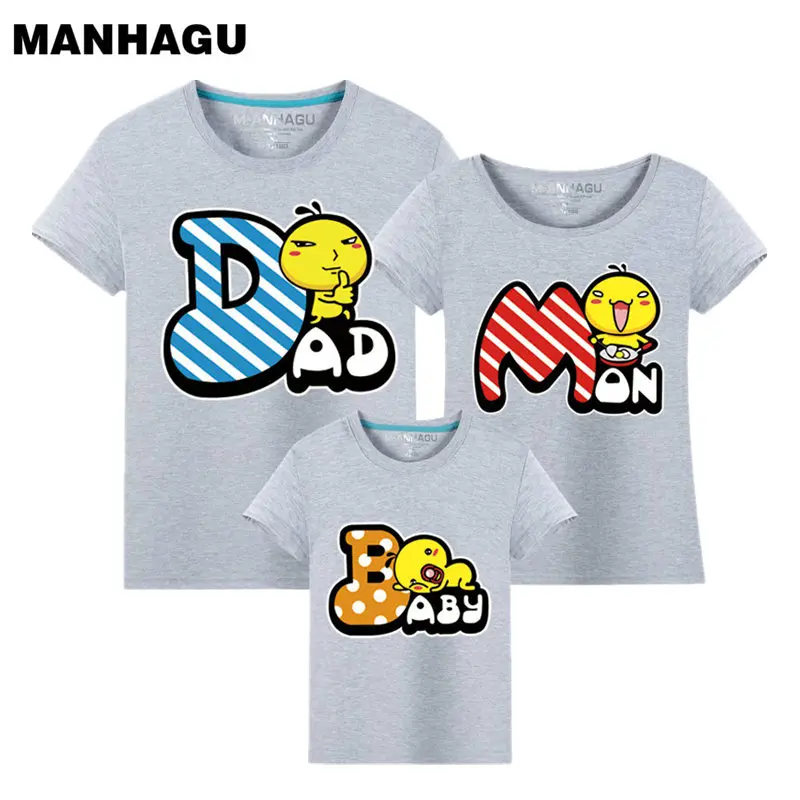 1 шт. летняя хлопковая футболка для мамы и дочки папы ребенка одежда дочки|father and