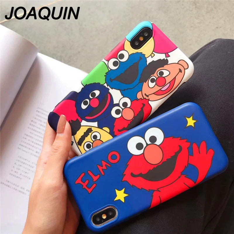 Hot Sesame Street Cute Cartoon Elmo soft IMD cover case for iphone 7 7plus 6 S 6s plus 8 8plus X phone cases |
