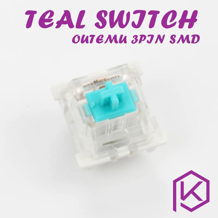 Otm outemu 3 Pin clear teal 80g clicky переключатель для пользовательской механической